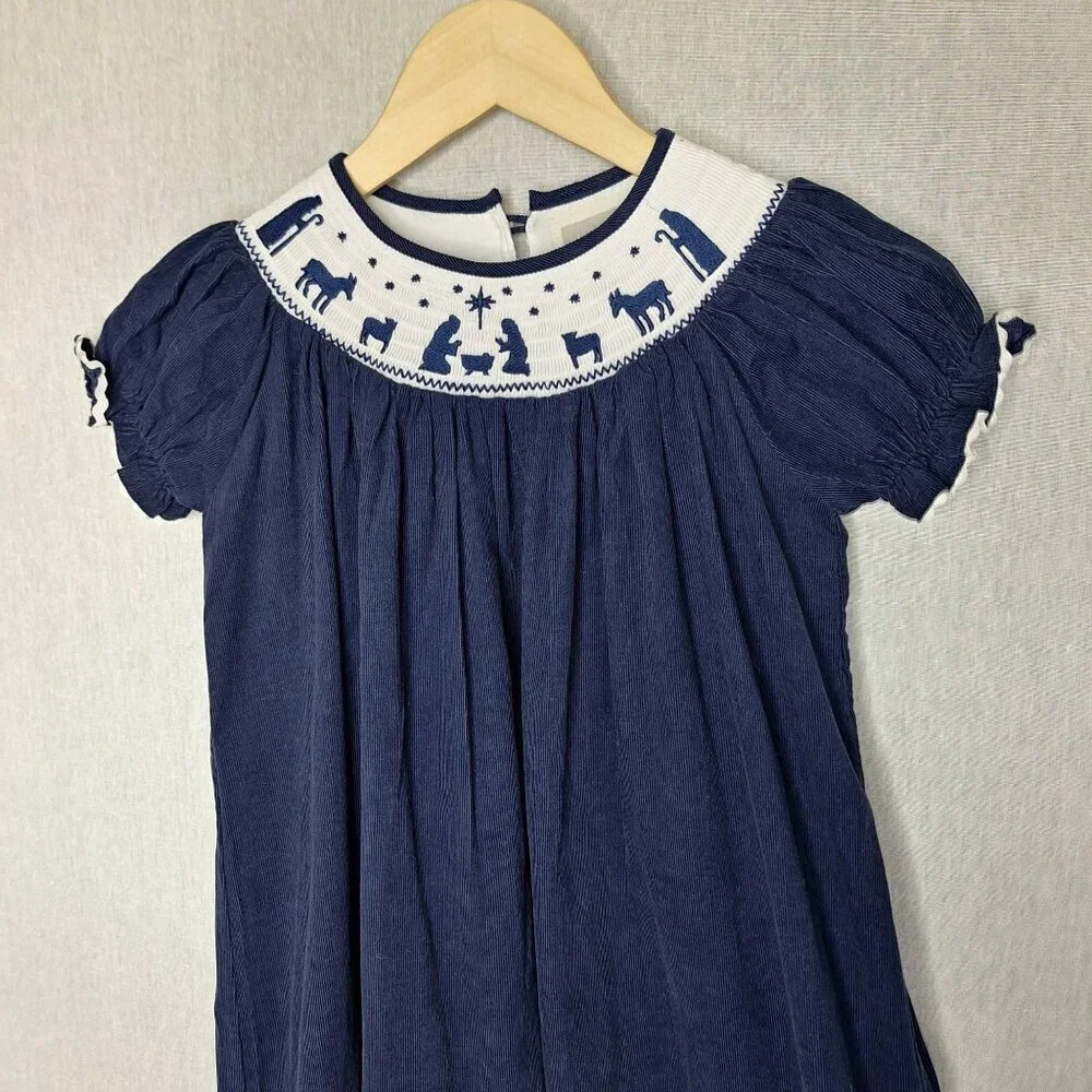 💙 Lil Cactus Girls Soft Corduroy Dress Size 6 Christmas Holidays Preppy Cute Ou